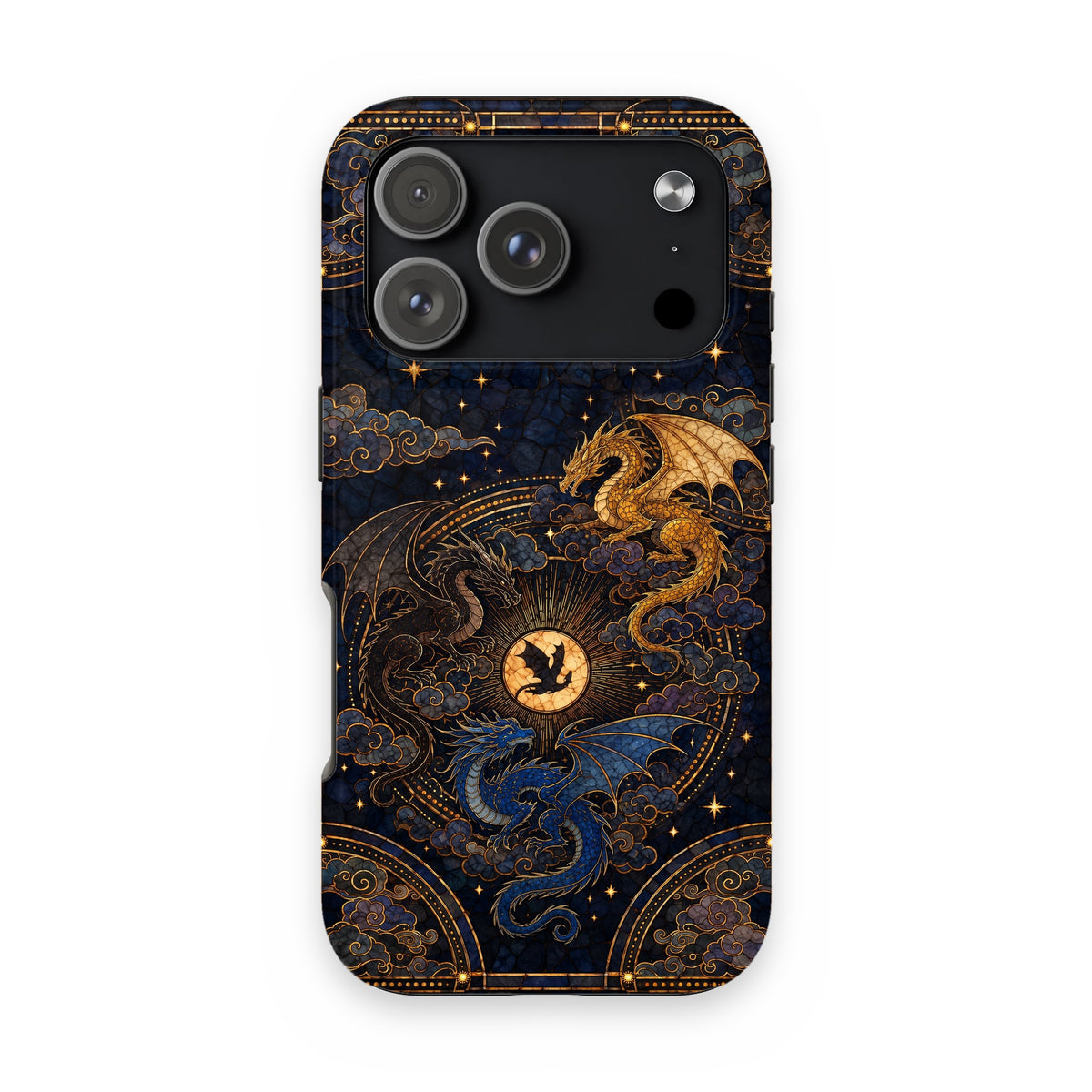 Fourth Wing Stained Glass Dragon Phone Case on iPhone 18 Pro