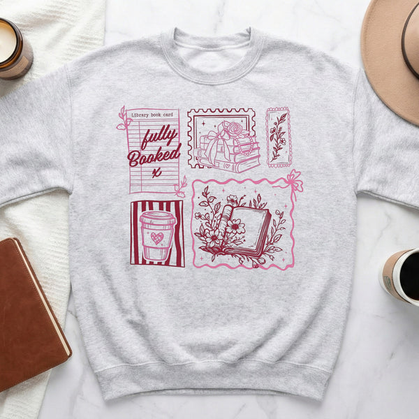 Fully Booked Library Card Sweatshirt in Ash