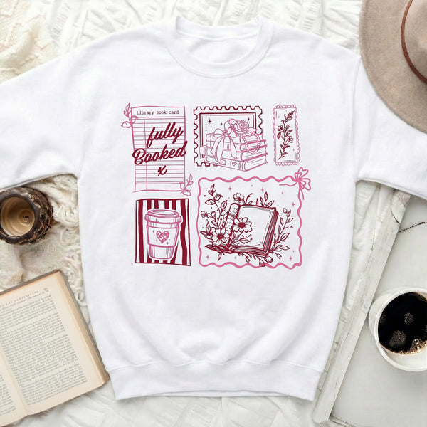 Fully Booked Library Card Sweatshirt in White