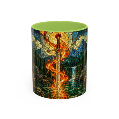Light Green mug, front