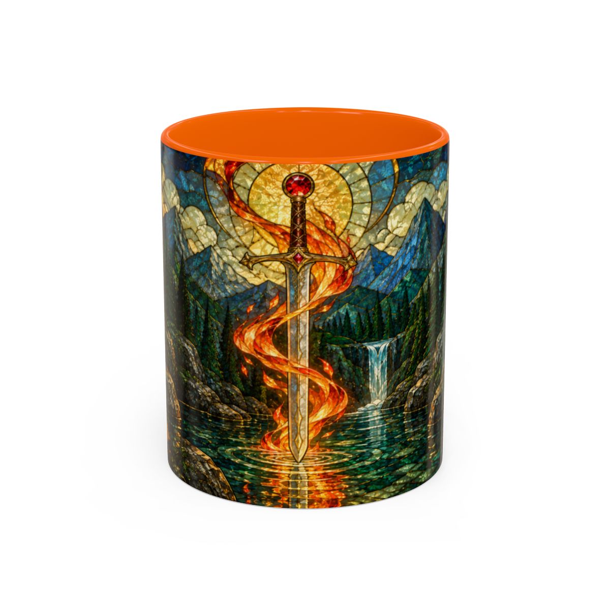 Orange mug, front