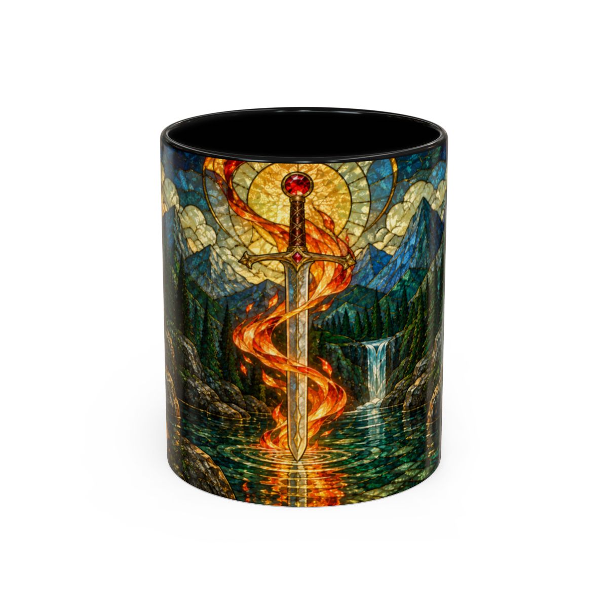 Black mug, front