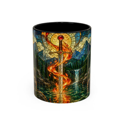 Black mug, front