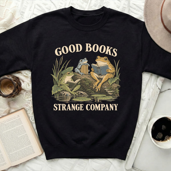 Good Books Frog Sweatshirt in Black