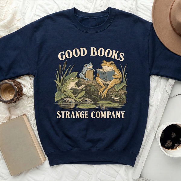 Good Books Frog Sweatshirt in Navy