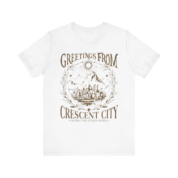 Greetings from Crescent City Tee in White