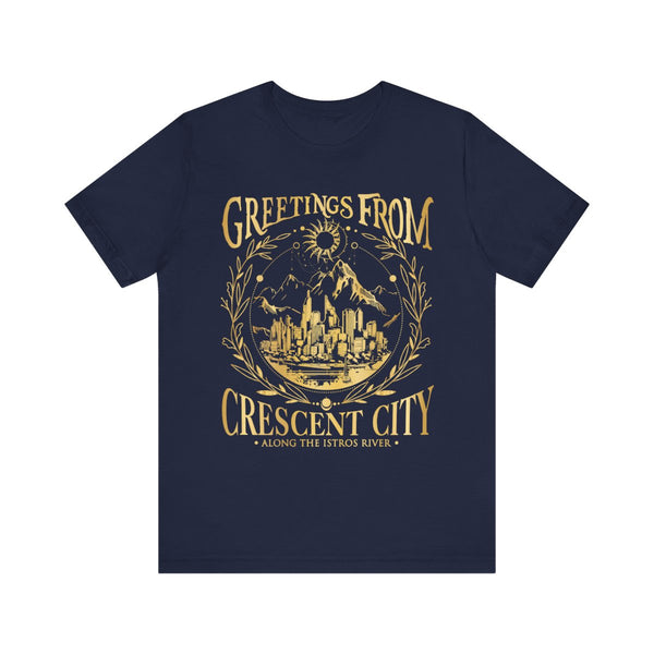 Greetings from Crescent City Tee in Navy
