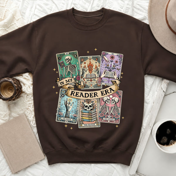Halloween Tarot Book Club Sweatshirt in Dark Chocolate