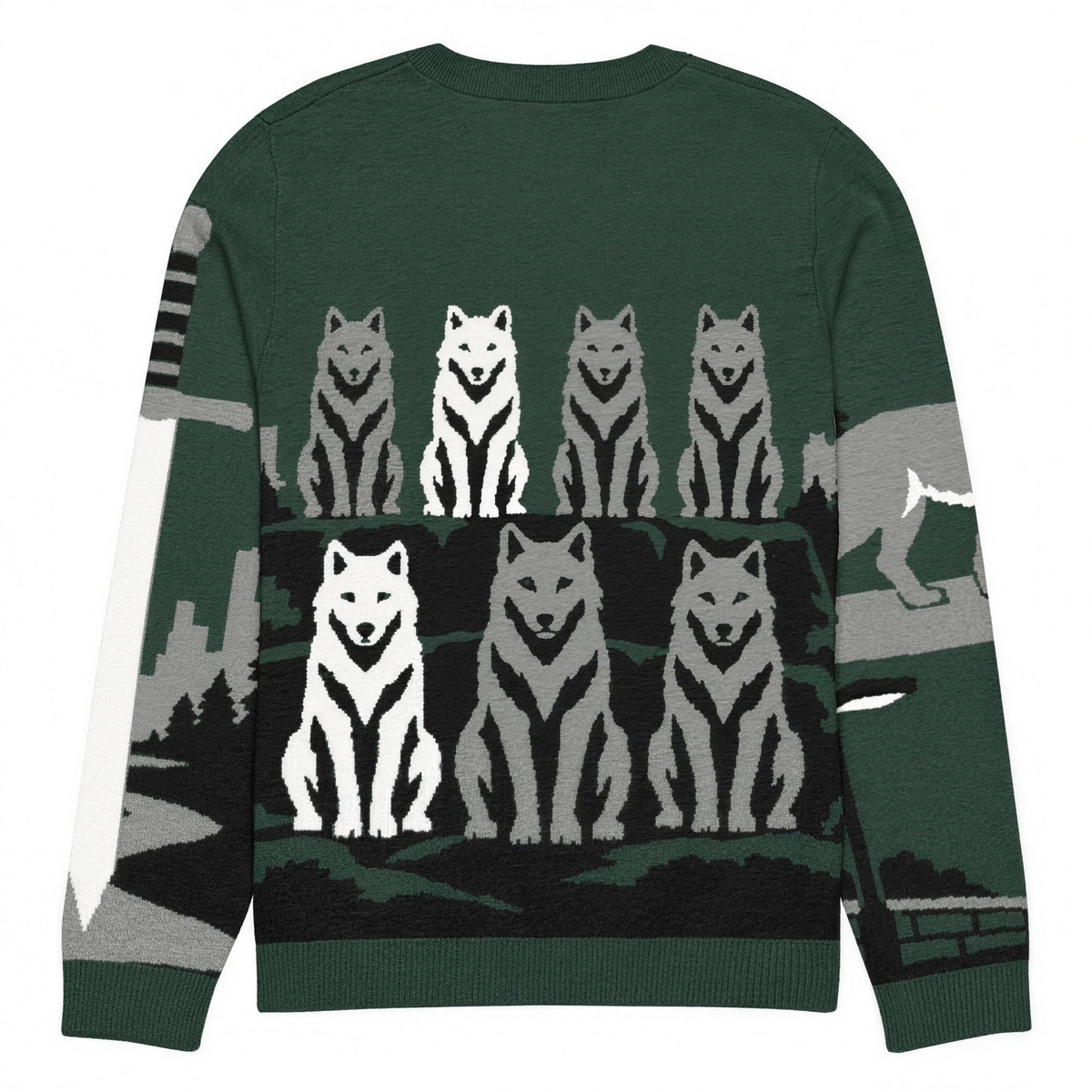 Pack of Devils knitted sweater, flat back