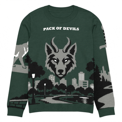 Pack of Devils knitted sweater, flat front