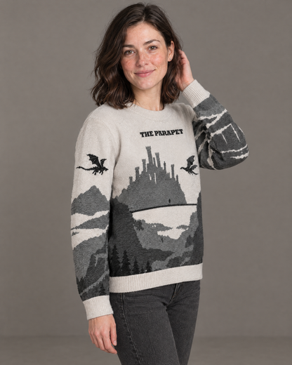 The Parapet knitted sweater, dragon sleeve