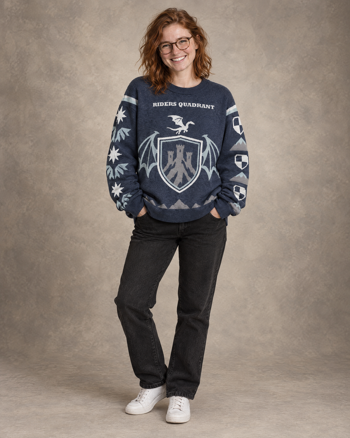Riders Quadrant knitted sweater, front