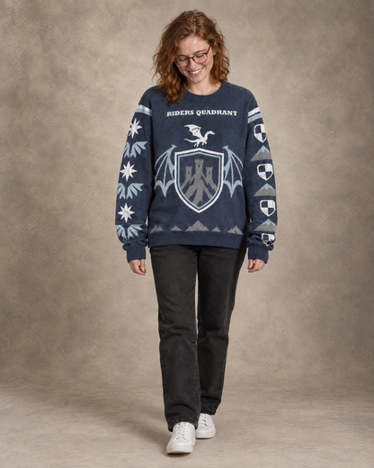 Riders Quadrant knitted sweater, full length