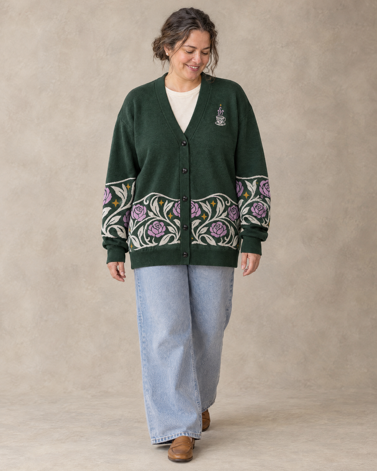 The Suriel Tarot Knitted Cardigan, full length