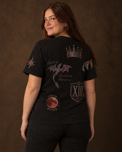 Manon and the Thirteen Doodles Tee, worn back view