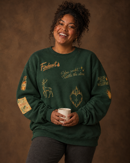 Aelin Fireheart Doodles Sweatshirt, front, worn