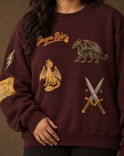 Fourth Wing Doodles Sweatshirt, close-up