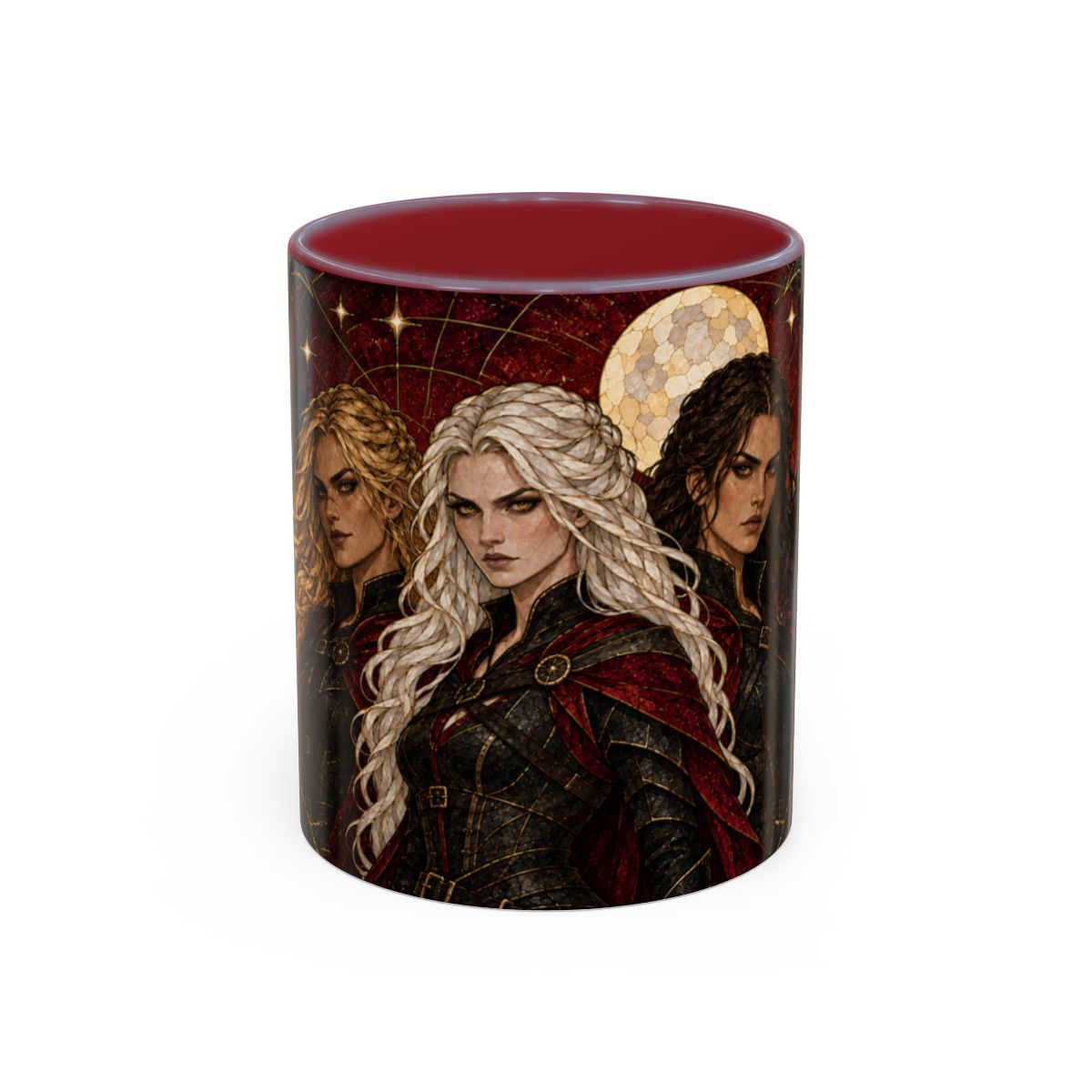 Maroon mug, front