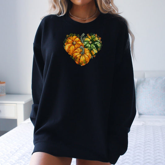 🍂 Heart-Shaped Pumpkin Harvest Sweatshirt 🍂