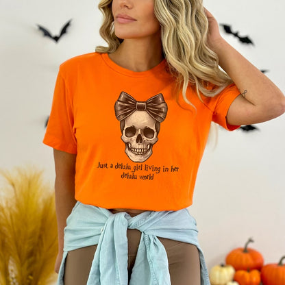 🎃 Delulu Girl Skeleton Halloween Tee