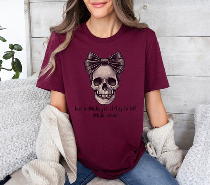 🎃 Delulu Girl Skeleton Halloween Tee