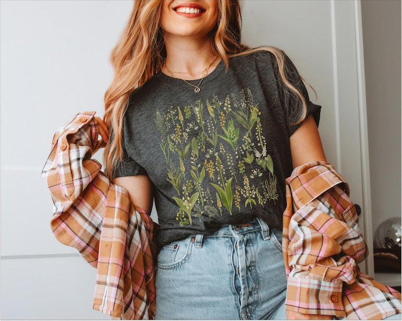 🌿 Boho Wildflower Botanical T-Shirt