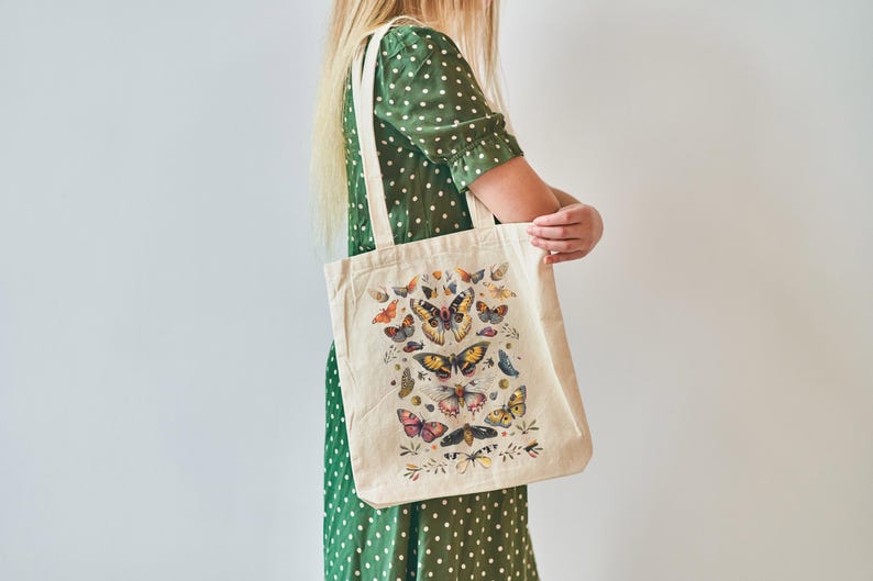 🦋 Gothic Butterfly Eco-Friendly Tote Bag