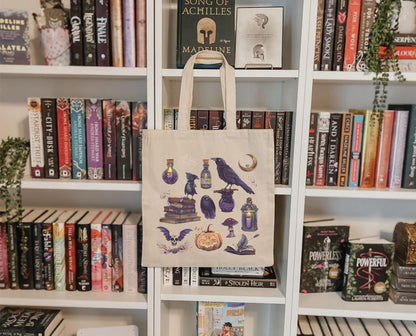 🖤 Gothic Halloween Witchcraft Tote Bag