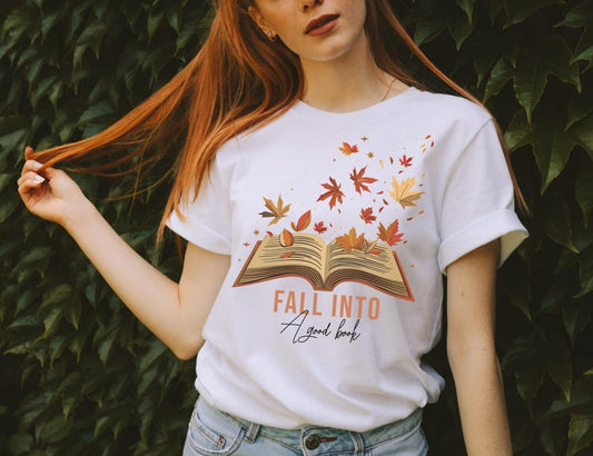 📚 Fall Into A Good Book T-Shirt