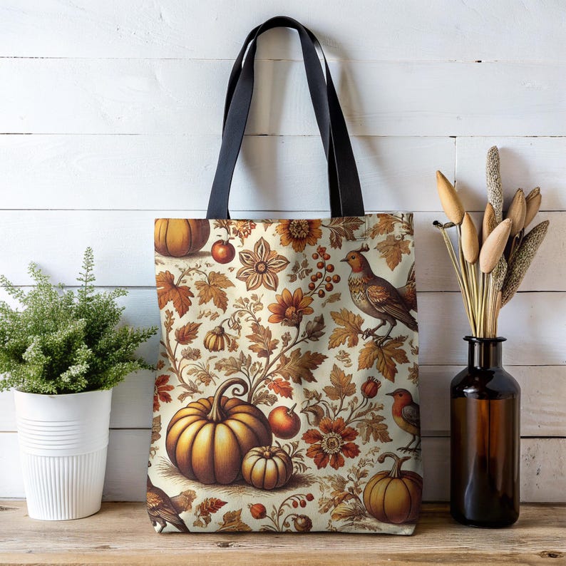 🍂 Vintage Autumn Leaves Tote Bag