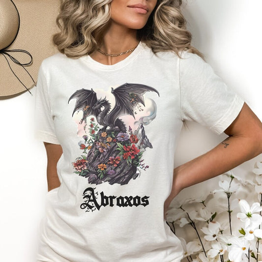 🐉 "Abraxos and Wildflowers" Throne of Glass Tee 🐉