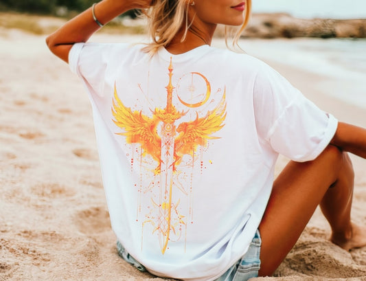 🗡️ "Light It Up" Fantasy Sword and Wings Tee 🗡️