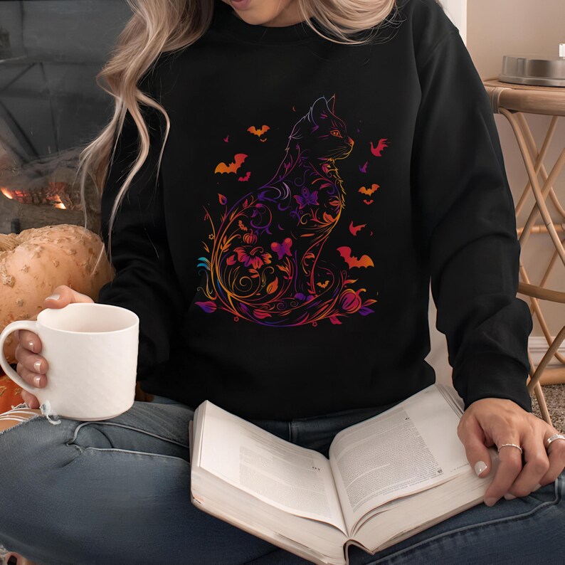 🎃 Spooky Season Halloween Cat Sweatshirt