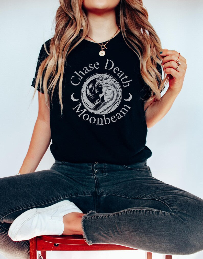 🌙 Chase Death Moonbeam Tee – Embrace the Mystical Vibes