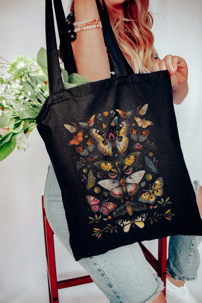 🦋 Gothic Butterfly Eco-Friendly Tote Bag