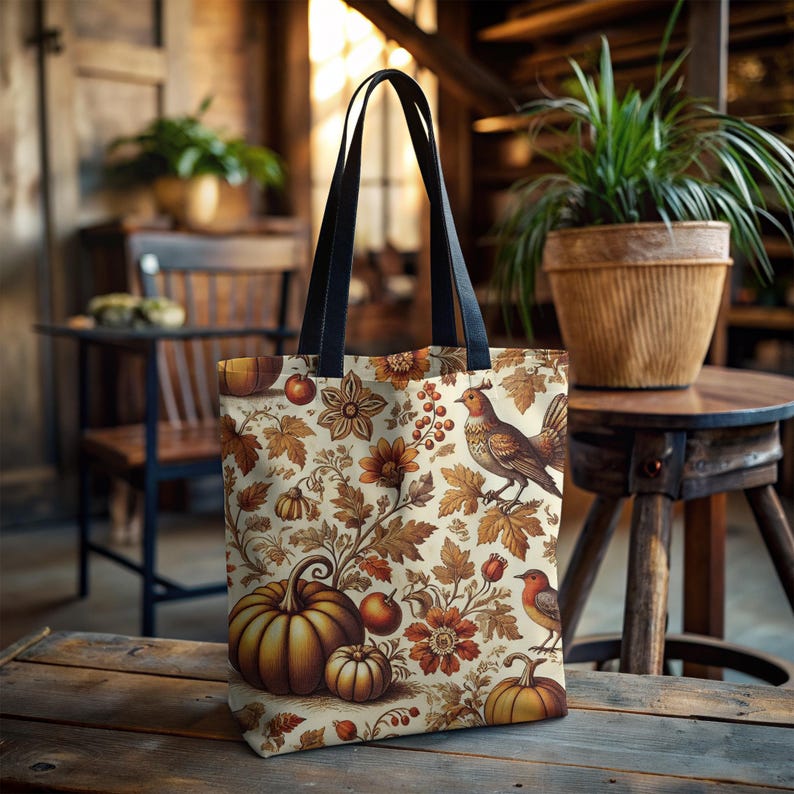 🍂 Vintage Autumn Leaves Tote Bag