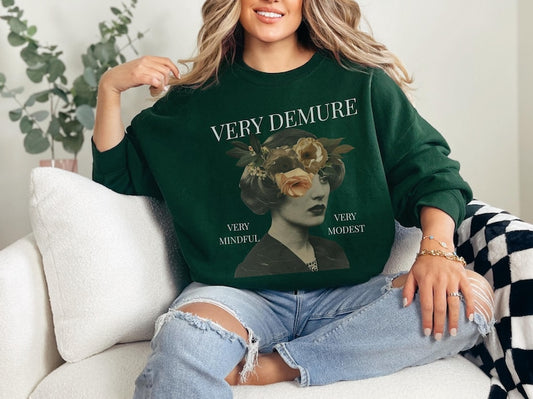 🌸 Very Demure & Mindful Sweatshirt