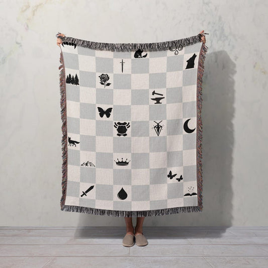 Silver Quicksilver Woven Throw Blanket - MagicMerchEmporium