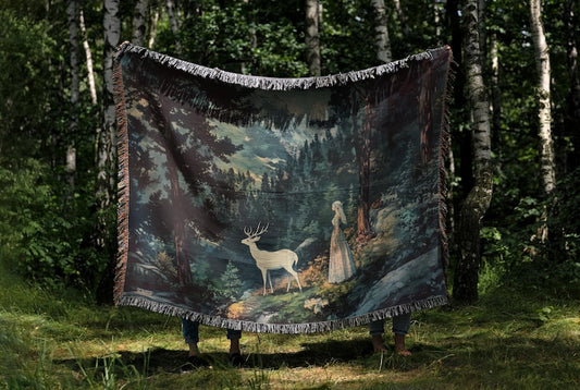 Celaena Sardothien Stag Horizontal Woven Throw Blanket