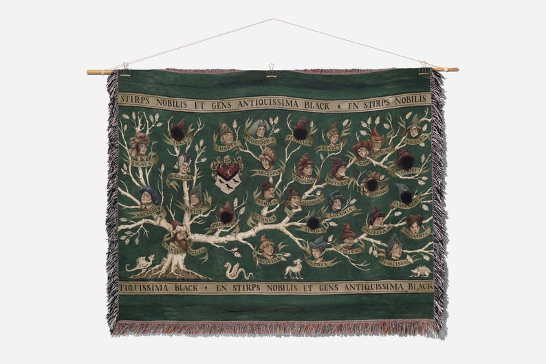 Wizard World Black Family Woven Throw Blanket