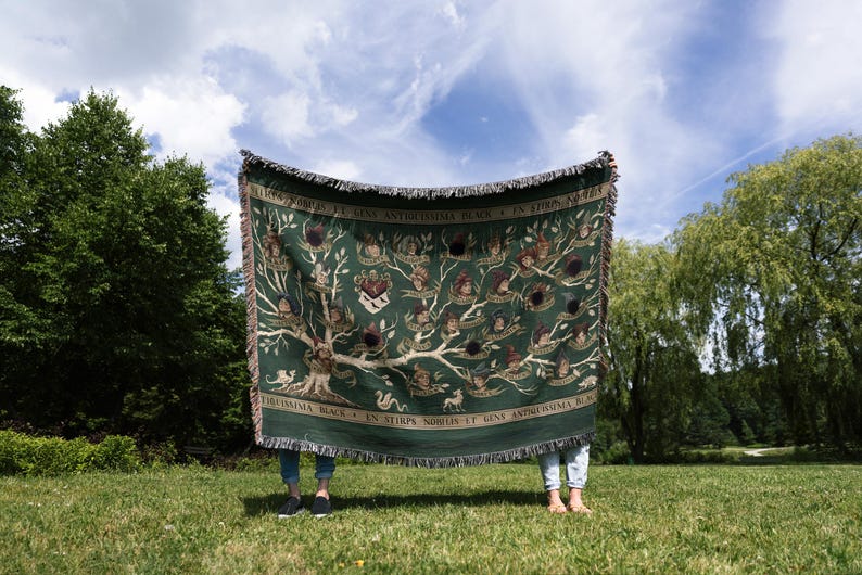 Wizard World Black Family Woven Throw Blanket