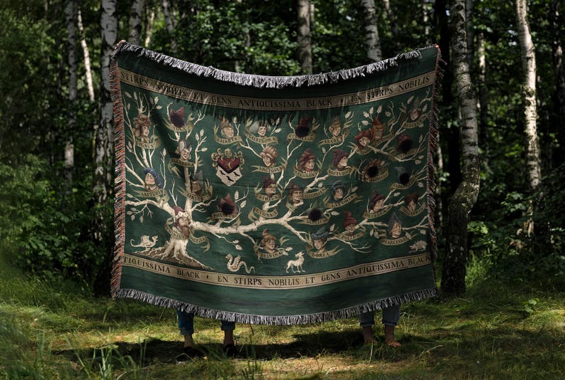 Wizard World Black Family Woven Throw Blanket