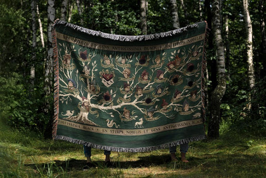 Wizard World Black Family Woven Throw Blanket
