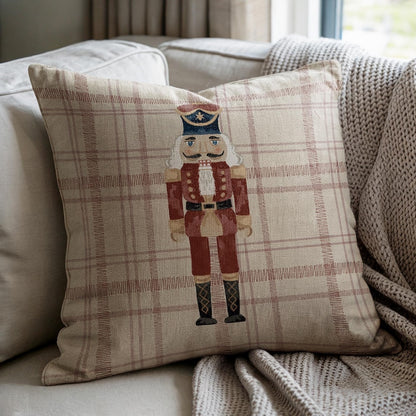 Elegant Christmas Nutcracker Pillow