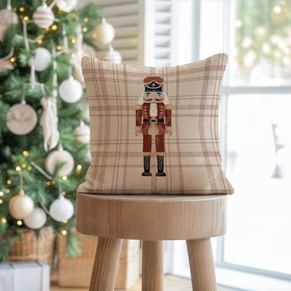 Elegant Christmas Nutcracker Pillow