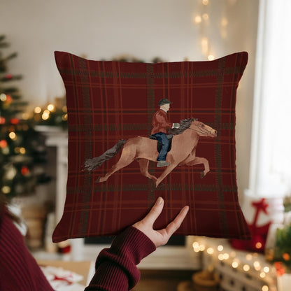 Red Rider And Horse Pillow
