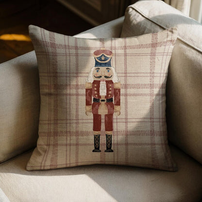 Elegant Christmas Nutcracker Pillow