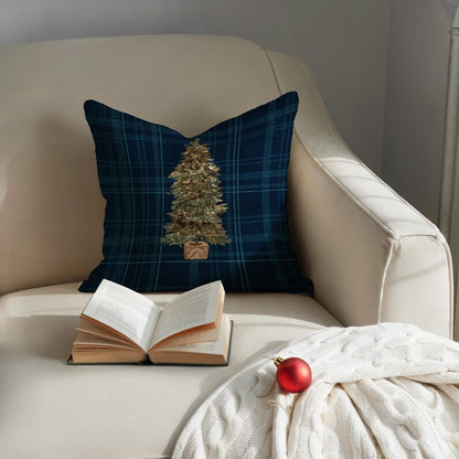 Christmas Tree Plaid Pillow