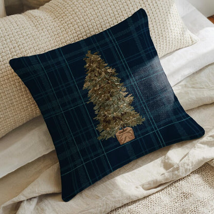 Christmas Tree Plaid Pillow