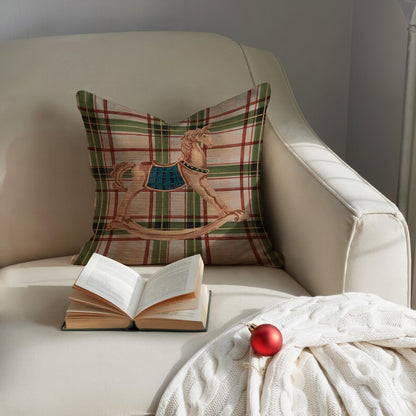 Rocking Horse Plaid Pillow